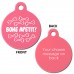 Engraved Bone Apetit Aluminium 31mm Large Round Pet Dog ID Tag